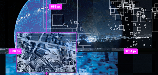 Collage Überwachungsbilder Pixelangaben