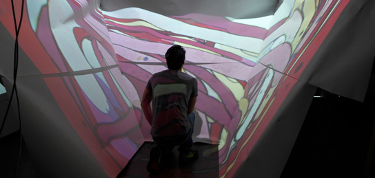 Person in einem Raum