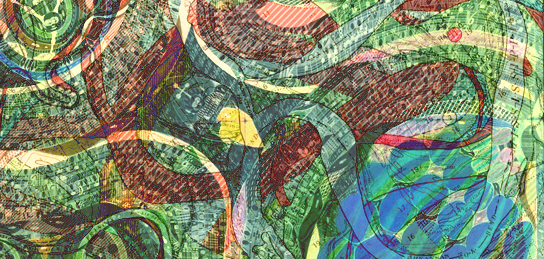 Abstraktes Kunstwerk in Farbe