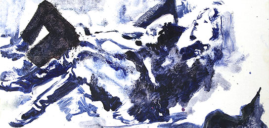 blaue Malerei von Rebekka Steiger