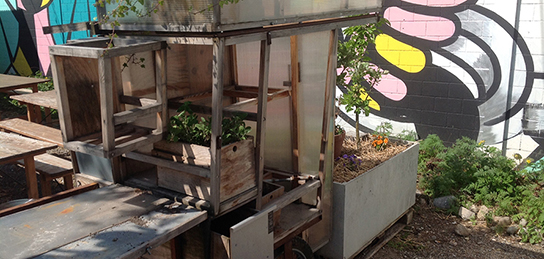 Gartenkonstrukt aus Holz