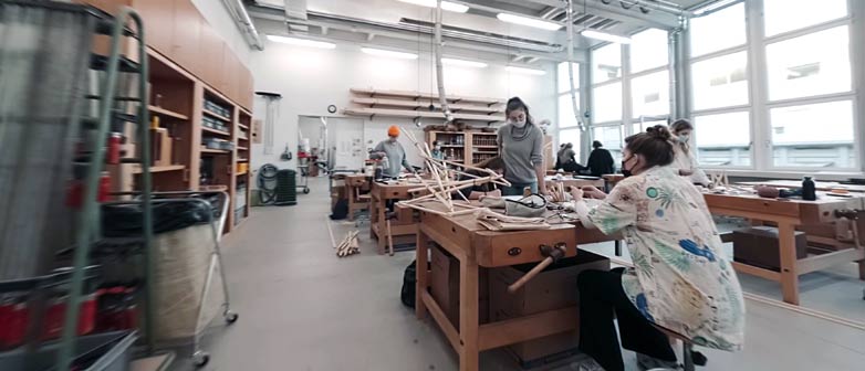 Drohnenflug durch die Werkstätten