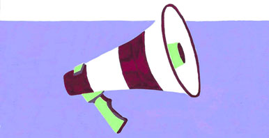 Illustration eines Megafons