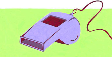 Illustration einer Trillerpfeiffe