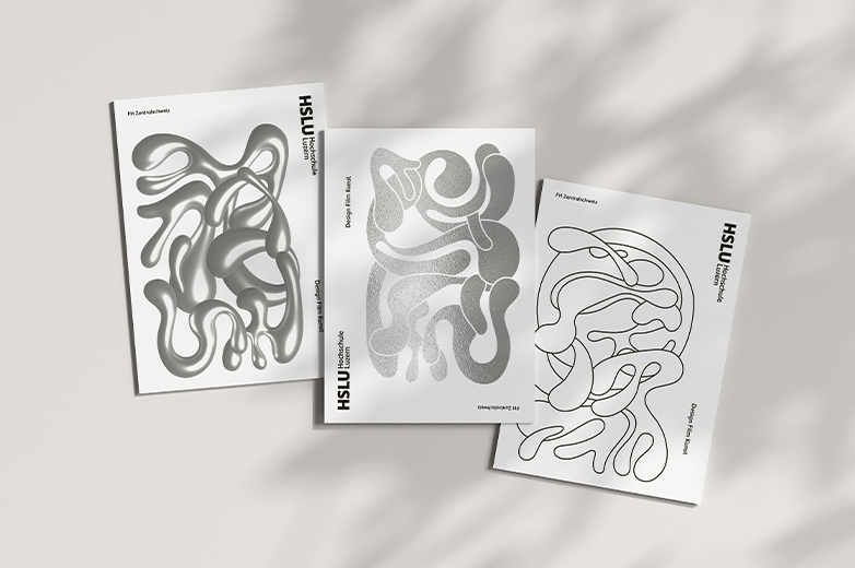 Visuelle Identität, Kommunikationsmittel und Ausstellungseinblicke des Bachelor Creative Transformation der HSLU, mit Printprodukten, Installationen, Workshops und Anwendungen im realen Kontext.