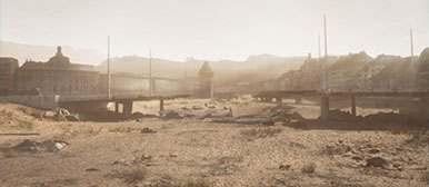 Ausgetrocknetes Luzern Seebecken