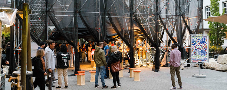 Ein Auschnitt des melt dome Festivals, organisiert vom Trägerverein Zusammenspiel.