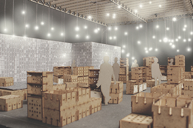 Konzept Milena Martis Messestand für Leipziger Buchmesse