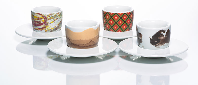 Die Amici-Espressotassenkollektion der vier D&K-Studierenden. Bild: zvg Amici Caffè