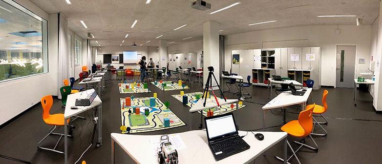 Roboter-Werkstatt an der PH Luzern. Bild: zvg