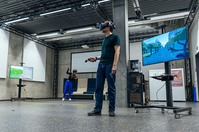 Extended Reality ist ein Forschungsschwerpunkt an der HSLU. Bild: HSLU/Chregi Felber