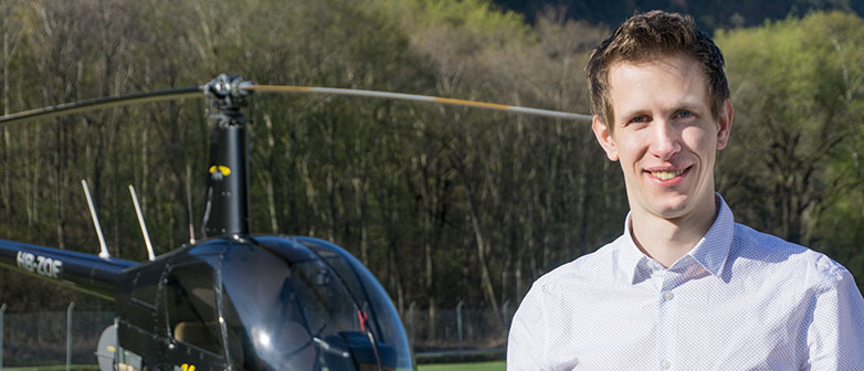 Andy Abgottspon hebt derzeit im Beruf wie auch in der Freizeit ab. 