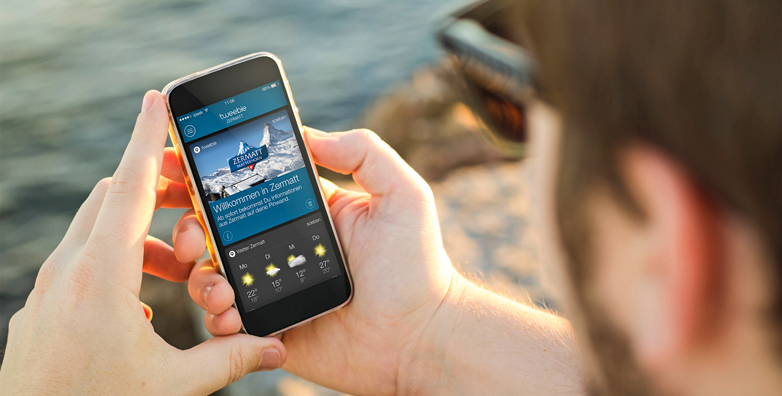 Die App Tweebie hilft Feriengästen. Foto: Ipeak Infosystems