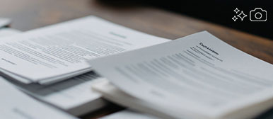 Dokumente, die auf einem Tisch liegen