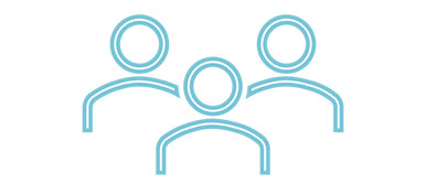 Icon mit drei Personen