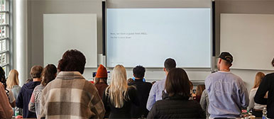 Students in a lecture hall