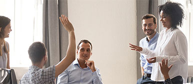 Students in discussion