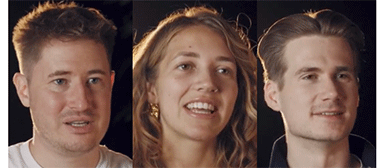 Drei Studierende