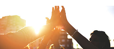 People doing high five