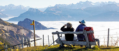 Aussicht auf das Nebelmeer, Berge