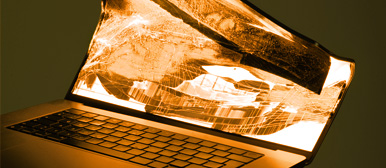 Zerstörter Computer