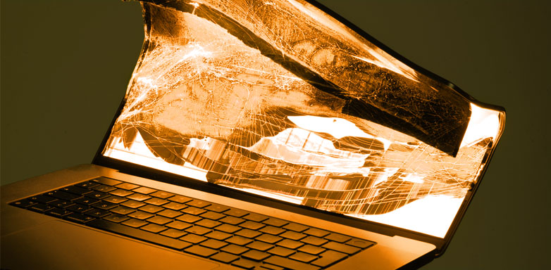 Zerstörter Computer