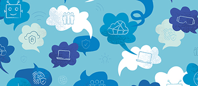 Grafische Darstellung von Gedankenwolken