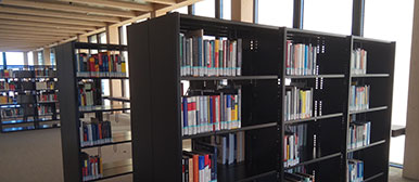 Bücherregale in Bibliothek