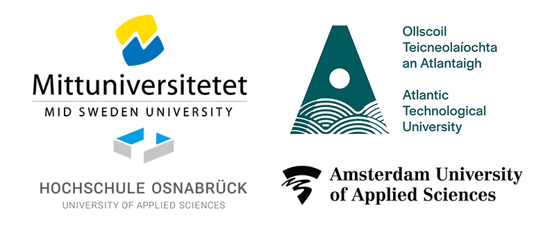 Partnerlogos der Mittuniversitetet und Atlantic Technological University