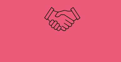 Magenta Teaser mit Icon von sich zwei schüttelnden Händen