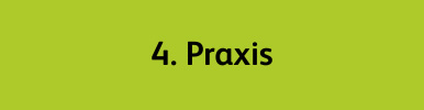 Grüne Fläche mit dem Wort Praxis