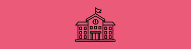 Piktogramm eines Universitätsgebäudes