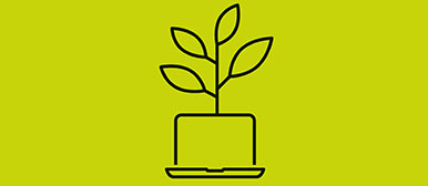 Grafik Pflanze auf grünem Hintergrund