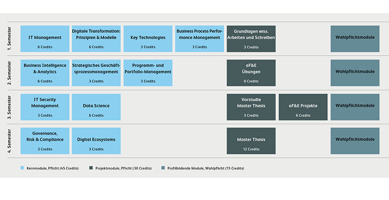 Modulübersicht MSc Wirtschaftsinformatik