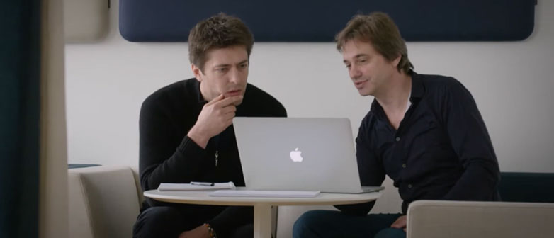 Stefan bei der Besprechung