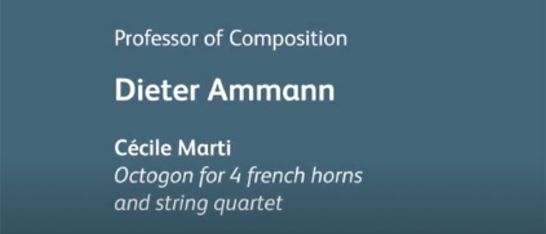 Dieter Ammann, Professor of Composition