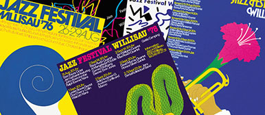 Diverse Plakate von Niklaus Troxler zum Jazz Festival Willisau.