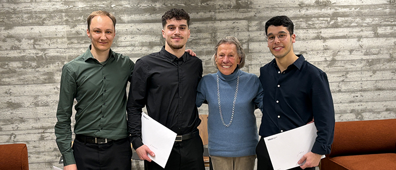 Von links nach rechts: Maurin Stecher, Leandro Antunes, Ursula Jones, João Carneiro