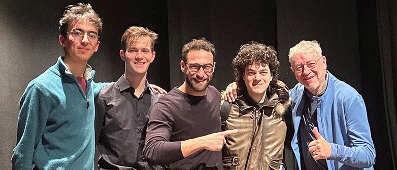 Namen von links nach rechts: Thibaud Rezzouk, Nicky Schmidli, Gennaro Dambrosio, Pietro Carlotta, Thomas Indermühle. Copyright. International Oboe competition Giuseppe Tomassini