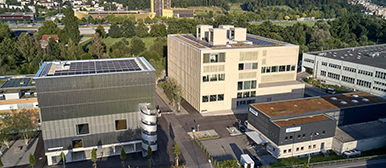 Blick auf den Neubau der Hochschule Luzern - Musik
