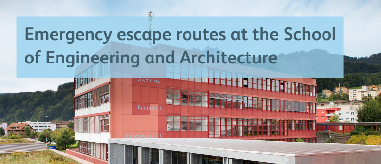 Emergency escape routes at the School of Ingeneering an Architecture