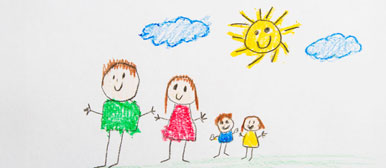 Kinderzeichnung Familie