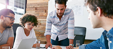 Projektteam einer Besprechung