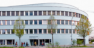 Hauptgebäude der Hochschule Luzern – Soziale Arbeit an der Werftestrasse 1 in Luzern