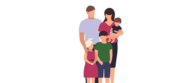 Illustration einer Familie