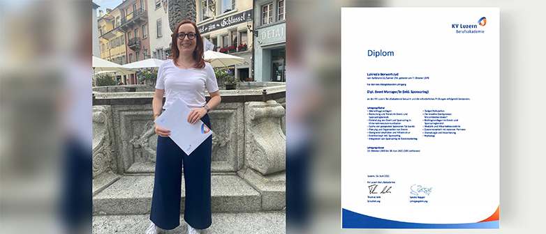 Lukrezia Berwert mit Diplom