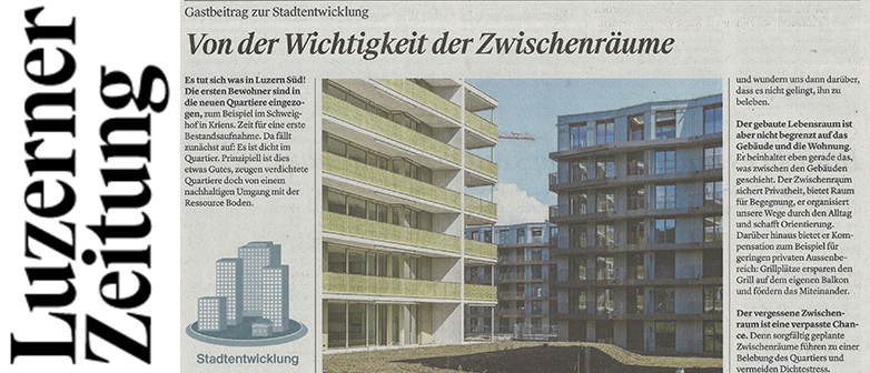Artikel in der Luzerner Zeitung