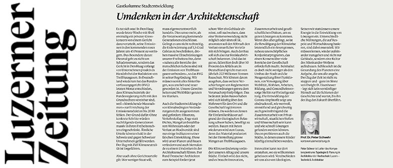 Kolumne in der Luzerner Zeitung