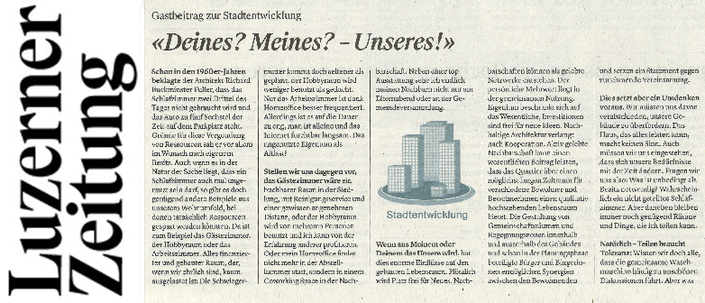 Abbildung der Kolumne #8 in der Luzerner Zeitung