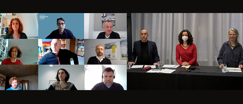 Das Bild zeigt eine Collage der Online-Veranstaltung 